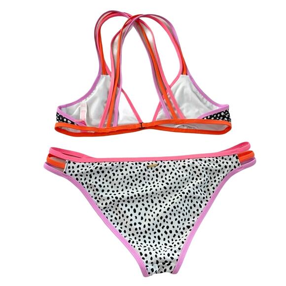 Victoria's Secret Sexy Triangle Cross Back Strappy Top Cheeky Bottom Bikini M/L - Picture 3 of 12